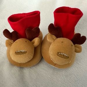 🔥3 for $10🔥 🎄carters infant reindeer slippers